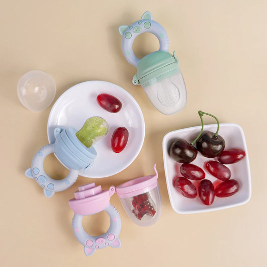 Chupeta Alimentadora e Mordedor em Silicone Premium + 3 Bicos Extras