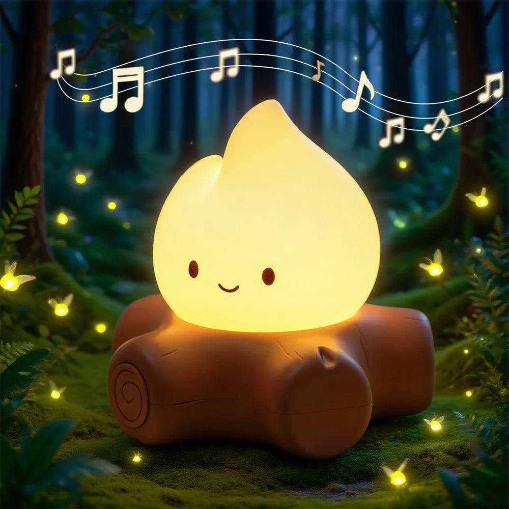 Luminária Infantil Fogueira Confort com Ruído Branco e Sensor de Toque