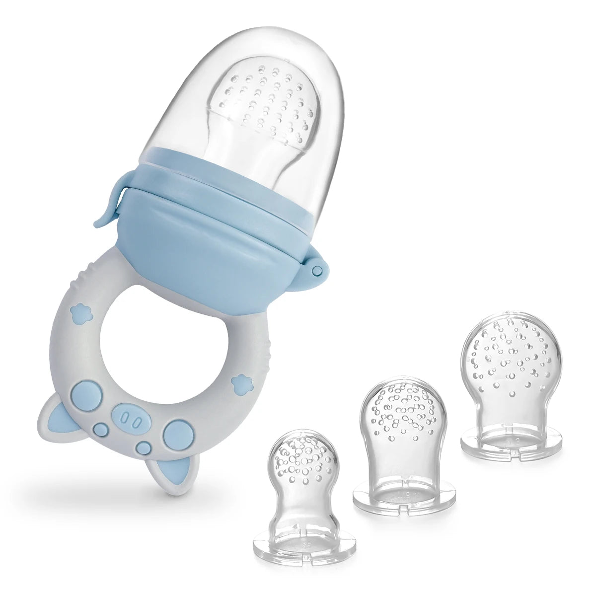 Chupeta Alimentadora e Mordedor em Silicone Premium + 3 Bicos Extras